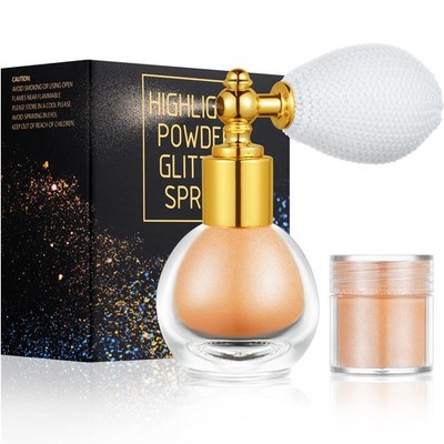 Glitter Powder Spray, Shiny Body Glitter Spray, Highlighter Loose Powder