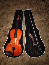Dark Wood Viola 15"-16" with Bow, Shoulder Rest, and Case
