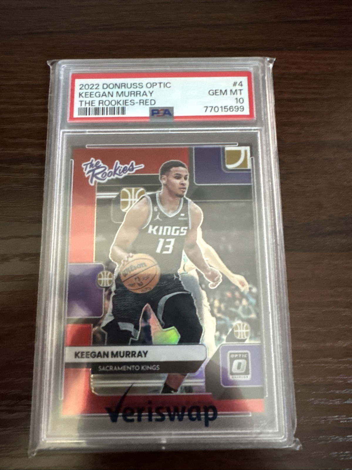 2022 Donruss Optic Keegan Murray Red Prizm /99 The Rookies Kings RC Psa 10