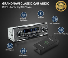 Bluetooth Car Radio 1Din MP3 Player Retro Stereo FM USB AUX EQ DAB+Box For Benz