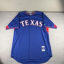 Texas Rangers Jersey Mens 52 Blue MLB Baseball Majestic Authentic Collection