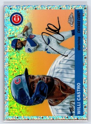 2025 Topps Chrome Platinum Willi Castro #25 Rose Gold Mini-Diamond /75 - Cubs