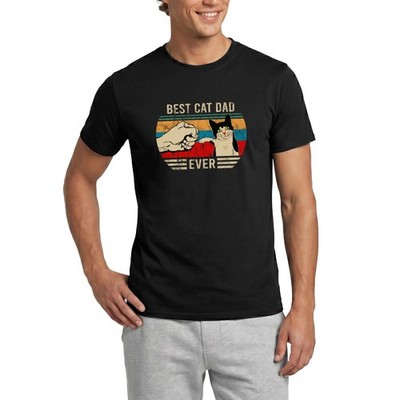 Bester Katzenpapa Best Cat Dad Ever Vintage Männer T-Shirt