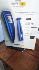 CONAIR MAN ~ SIMPLE CUT Hair Clipper Trimmer HAIRCUTTING KIT 12-Pieces Set