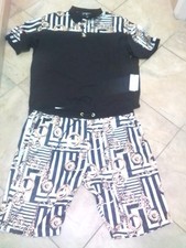 Mens Frost Originals Black and Gold Men's Short Set Size 3XL Hip Hop Streetwear