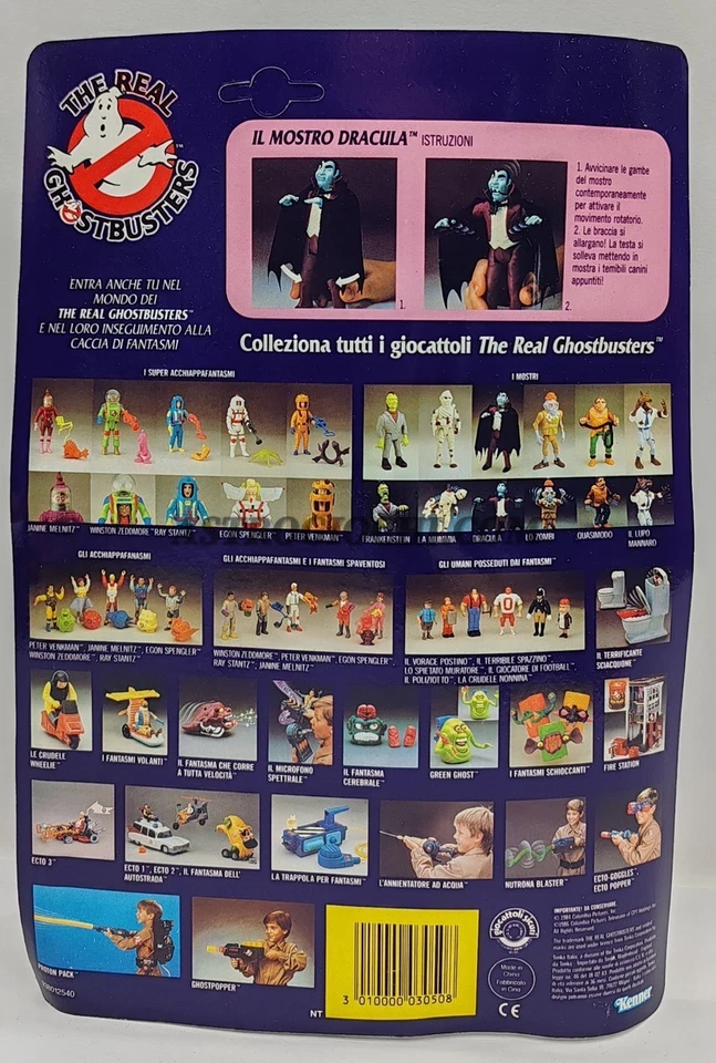 THE REAL GHOSTBUSTERS MONSTERS DRACULA KENNER MOC CASE FRESH UNPUNCHED - Immagine 2 di 4