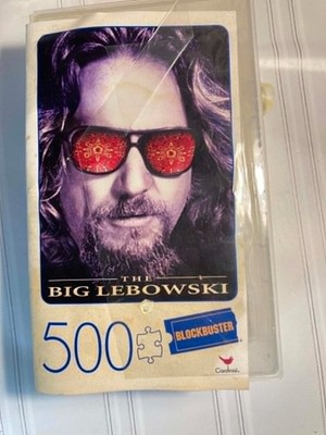 The Big Lebowski 500 Piece Jigsaw Puzzle Sealed Unused Blockbuster VHS Case