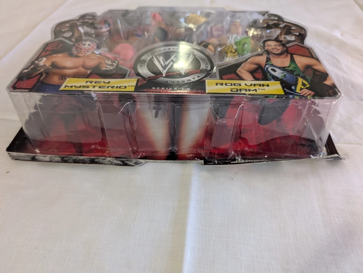 Rob Van Dam VS Rey Mysterio WWE WWF Figures - Adrenaline Series W/Title Belt