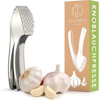 Oliver's Kitchen Knoblauchpresse + SchäLer & BüRste - Leicht Zu Silver