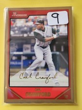 (9 Card Lot) 2007 Bowman Gold #60 Carl Crawford - Tampa Bay Devil Rays