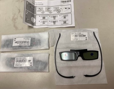 3X New Genuine SSG5100GB 3D Active Shutter Glasses For Samsung SSG-5100GB TV