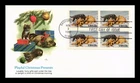 Dr Jim Stamps 1982 Christmas Puppies & Kittens Block FDC Fleetwood Cachet