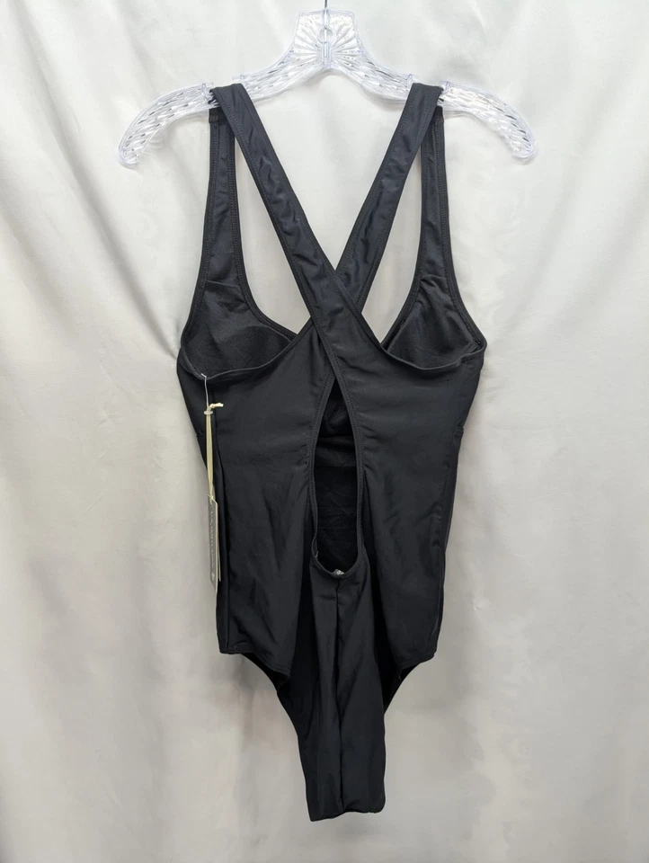 Traje de baño de una pieza XL de la Asociación Polo de EE. UU. negro tazas acolchadas nuevo con etiquetas Foto 2 de 4