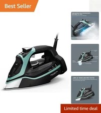 Professional Grade Steam Iron - 1800W Power and Laser-Finished Soleplate