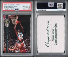 1992 Classic 4 Sport Shaquille O'Neal Autograph /150 PSA 8 PSA DNA 8 Auto