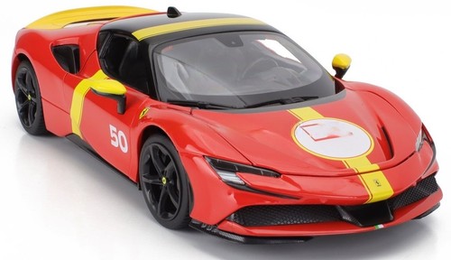 Miniature Burago 1/18 – Ferrari SF90 Hybrid N°50 Le Mans, Avec écrin, Neuve