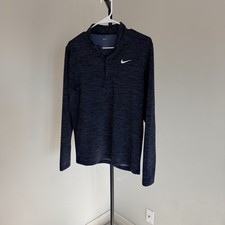 Nike Dri-FIT Men's Long Sleeve 1/4 Zip Pullover Navy Medium