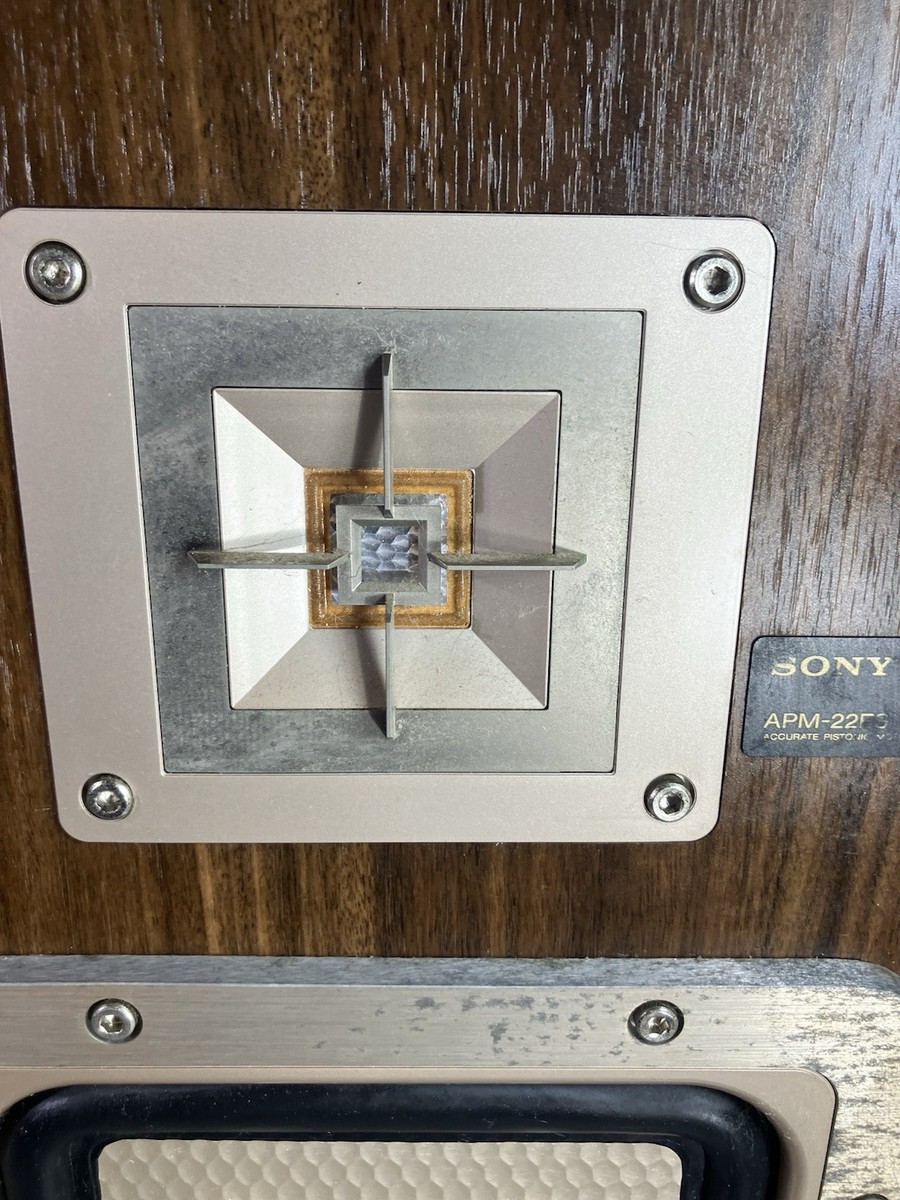 Pair Of Sony APM-22ES Speakers 6 Ohm 160w Tested Missing One Grill