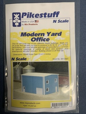 Modern Yard Office Kit N Scale Layout Diorama Pikestuff 8001