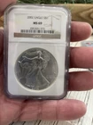 2002 1 oz American Silver Eagle .999 NGC MS69 3551631-372