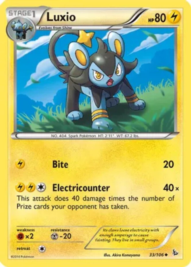 Luxio - 33/106 - Uncommon - Lightly Played - XY FlashFire