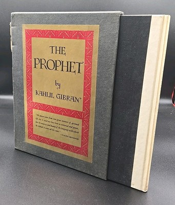 The Prophet by Khalil Gibran 1923 Box Set 1971 Hardcover Knopf Illustrated Case