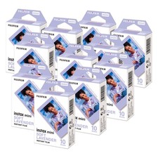 Fujifilm INSTAX MINI Soft Lavender Instant Print Film 10 Pack Bundle