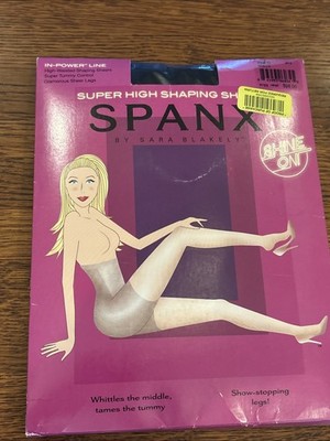 Spanx  Sz-C Black Super High Shaping Sheers Style 914 NWT