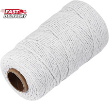 White Cotton Butchers Twine String - Ohtomber 328 Feet 2MM Bakers Twine for Craf