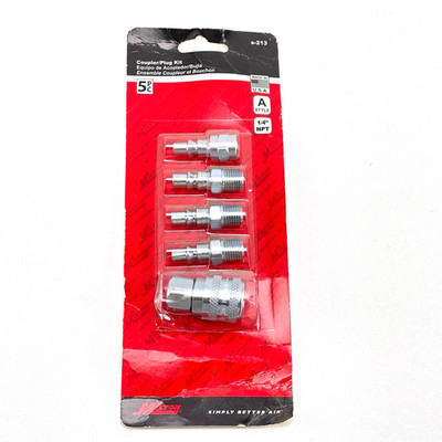 Milton S213 A Style 1/4'' NPT  Coupler & Plug Set - 5-Pcs - New - Free Shipping