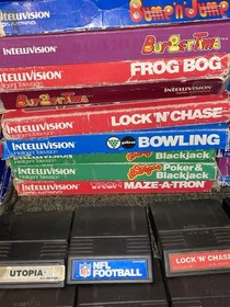 Lot Of 45 Mattel Electronics INTELLIVISION Game CIB, Cartridges & Extras Read