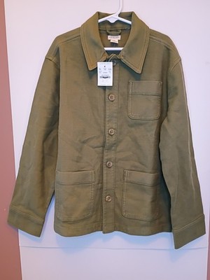 Crewcuts Boys Lightweight Twill Chore Jacket In Green Size 10 New With Tags