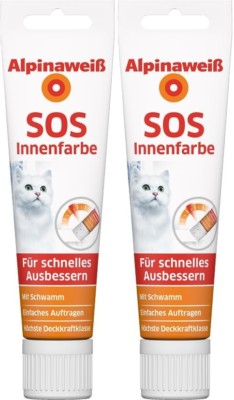Alpina Innenfarbe Wandfarbe Alpinaweiß SOS Tube 100ml 2er Set 2x100ml