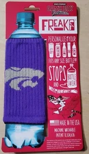 Freaker USA Beverage Insulator - Power Cat/KSU/Purple - Fits every Bottle/Can
