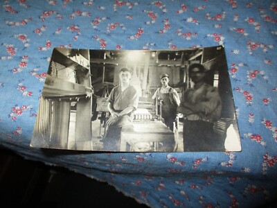 Old Postcard RPPC Workers Inside a Business   ?  Printing