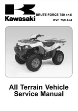 Kawasaki service shop manual 2005, 2006 & 2007 BRUTE FORCE 750 4×4i COMB BOUND