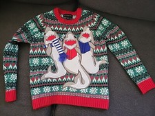 Child's Size 8 Unisex Christmas Shark Sweater