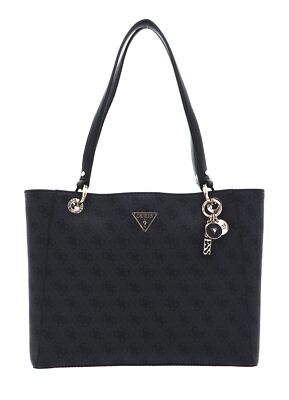 GUESS Noelle Noel Tote Schultertasche Tasche Coal Logo dunkelgrau