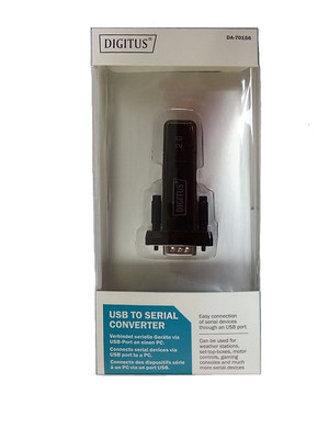 Digitus DA-70156 Usb to Serial Adaptor, Usb 2.0 W10,8,7,XP,MacOS X,Linux, New 