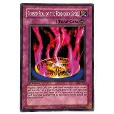Yugioh CCG Collectable 1996 Konami Trap Card Cursed Seal Of The Forbidden Spell