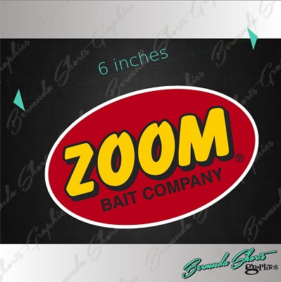 ZOOM Decal Fishing Logo/ 6'' Vinyl Boat Vehicle Graphic Window Sticker si