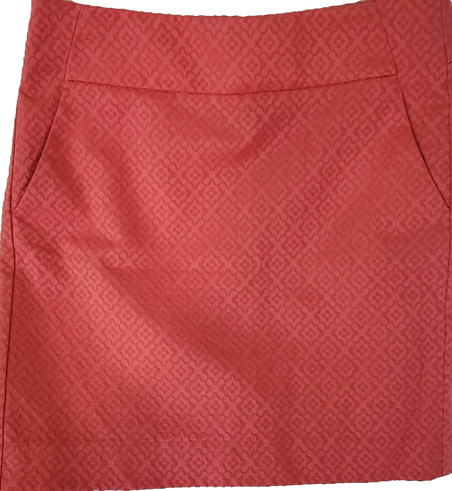 Skirt Coral Ann Taylor Size 0 Petite Pencil 17 Inch Length Side Pockets Zipper-image