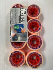 Rare Nos Hyper made Rock Rule 62mm speed roller skating wheels Poly BD Red white