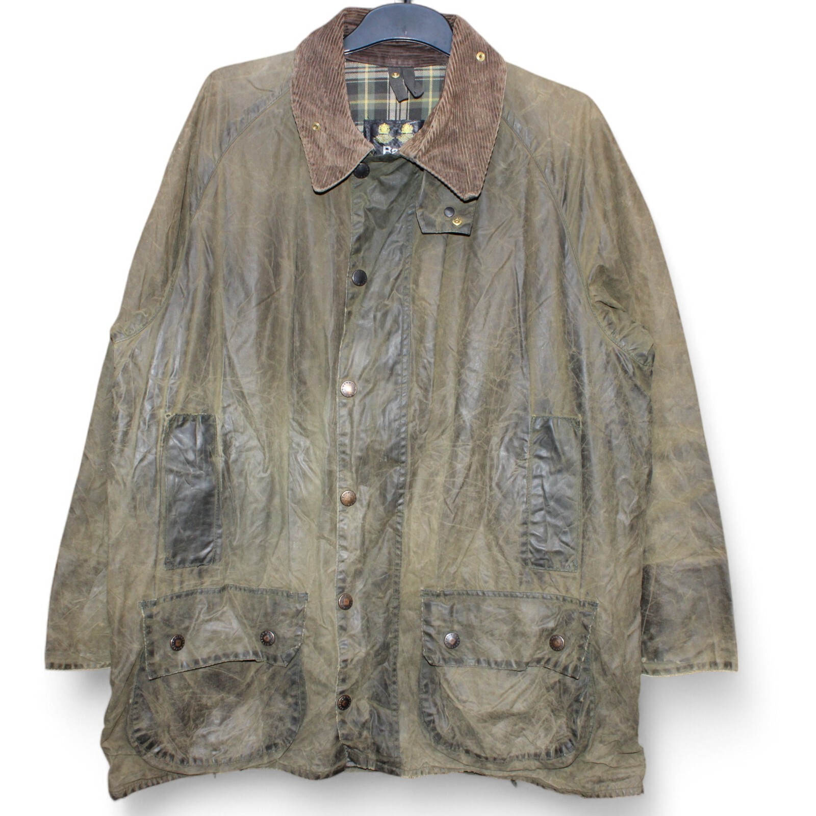 1994 Barbour Beaufort Jacket Wax Jacket A150 C46 117cm Mens XL Olive Vintage