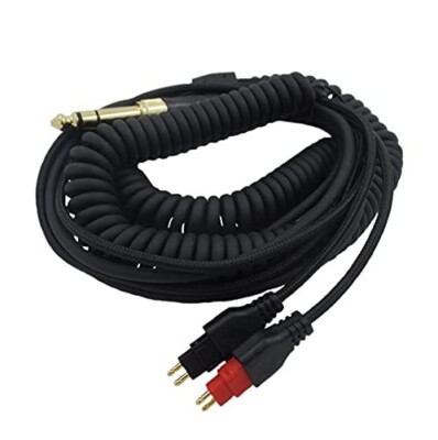 Coiled Cable Wire w/6.35mm Adapter for Sennheiser HD650 HD600 HD660s HD580 HD58X