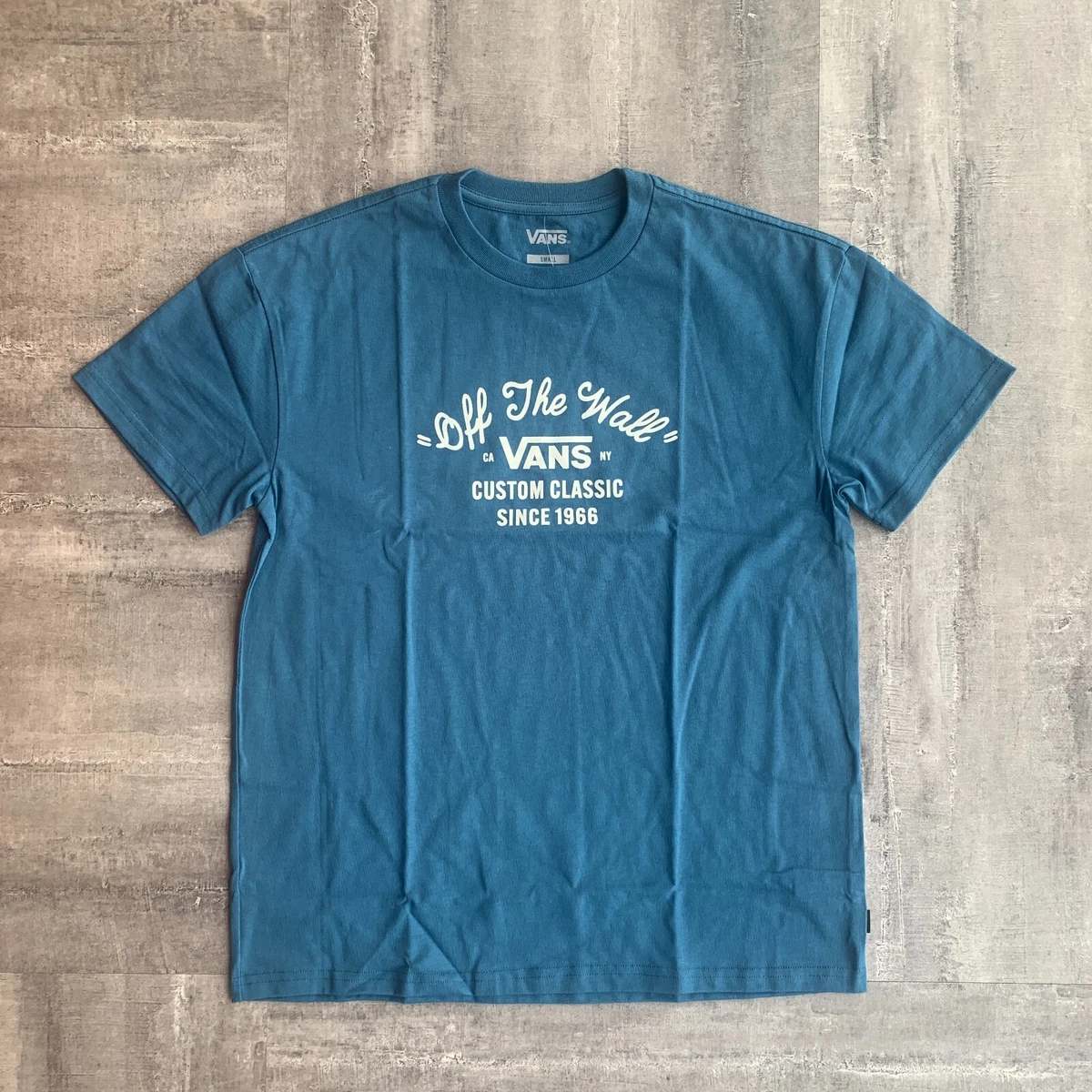 Brand new Womens Vans Custom Classic T shirt Vans Teal Small
