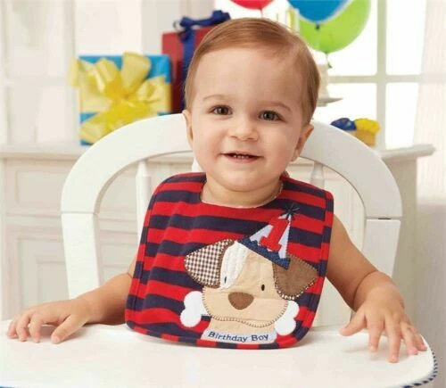 Mud Pie Perros y Cachorros Baberos para Bebés y eructo Paños