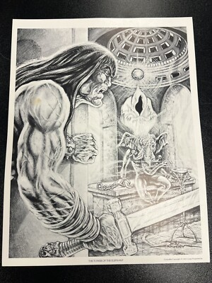 Conan Tower of the Elephant Print Billy Graham 1985 ( 11'' x 14'' ) Free Shipping!