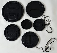Misc. Front Lens Caps for Canon, Nikon, Sony, Fuji   Set of 6; Pinch-style