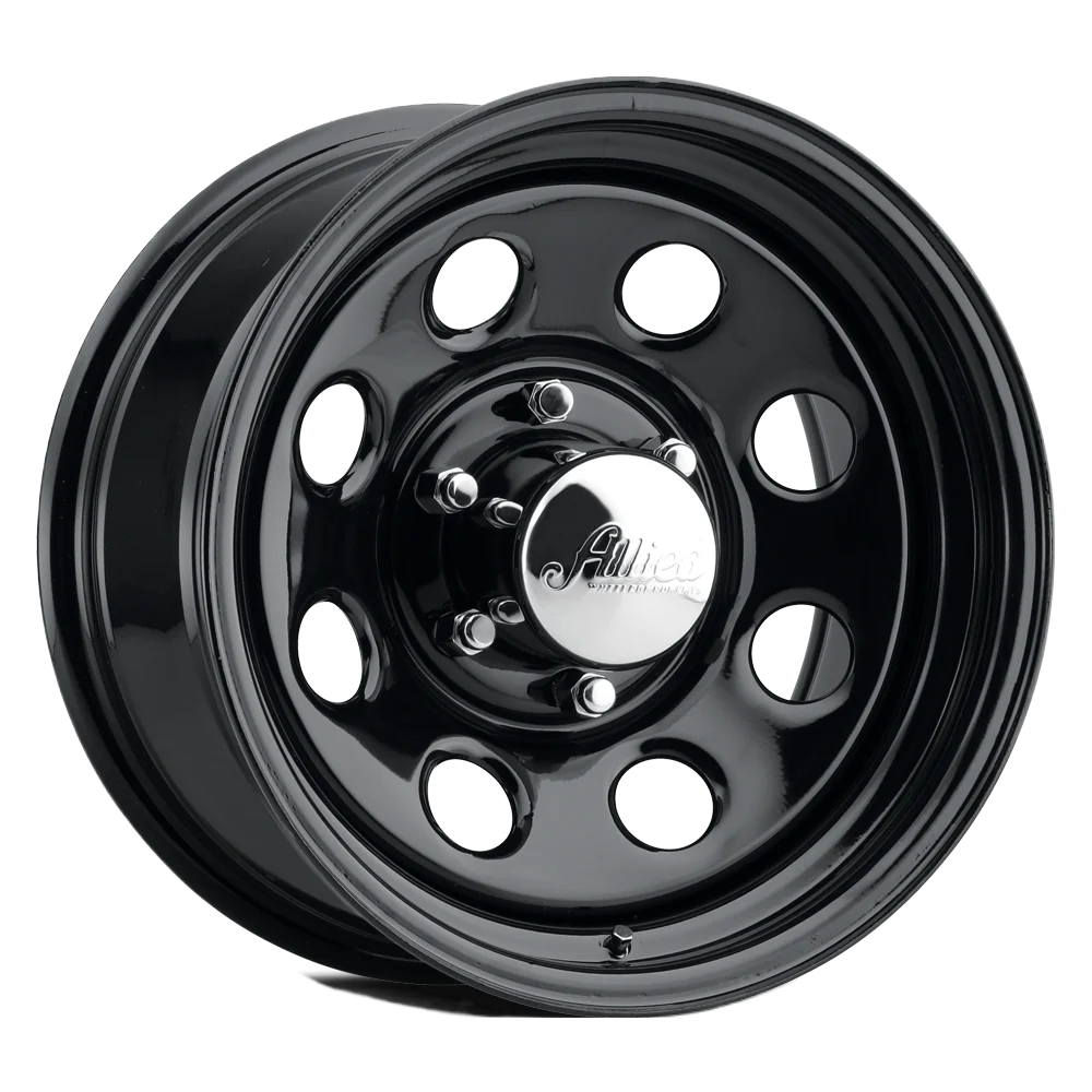 ALLIED WHEEL 82 Black Soft 8 Rim 17X9 6X139.7 Offset -12 Black ...